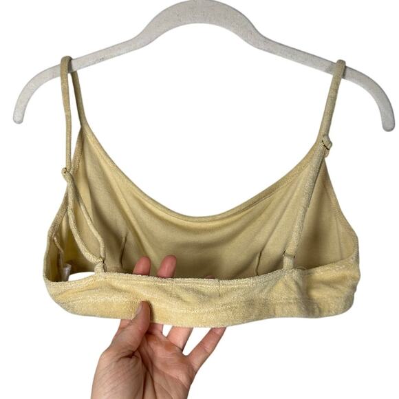 Danielle Bernstein By WeWoreWhat Butter Yellow Bandeau Top Women's Large - Picture 3 of 8